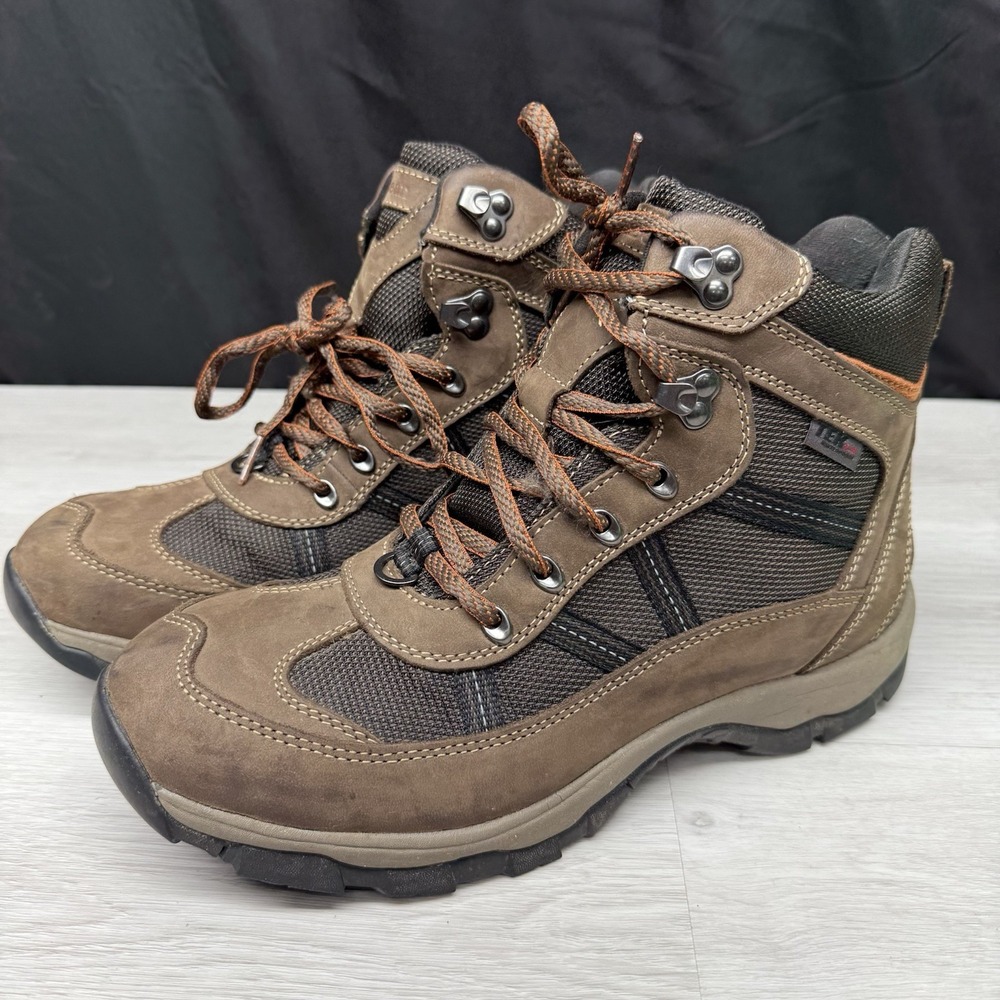LL Bean Boots TEK 2.5 Mens Brown Suede Size 9.5 M Arctic Grip Hiking Waterproof